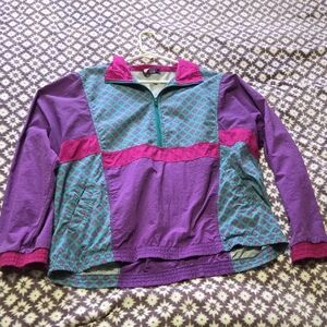 Vintage Womens Quarter Zip Wind Breaker